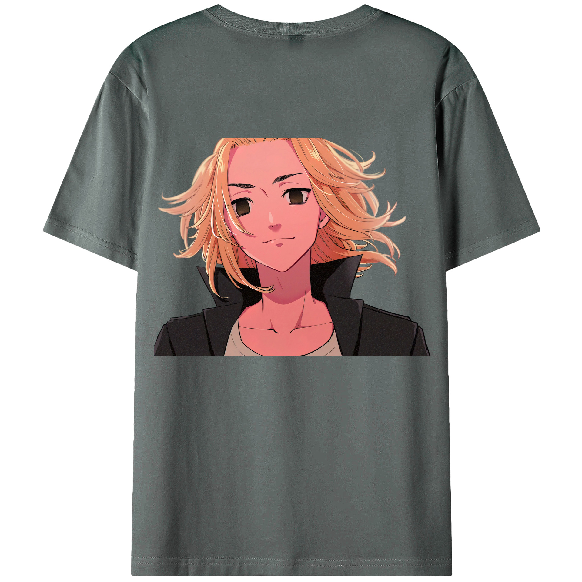 （画像用） 東京リベンジャーズ Tokyo Revengers 綿100％ メンズ半袖Tシャツ（バックプリント） 通気性